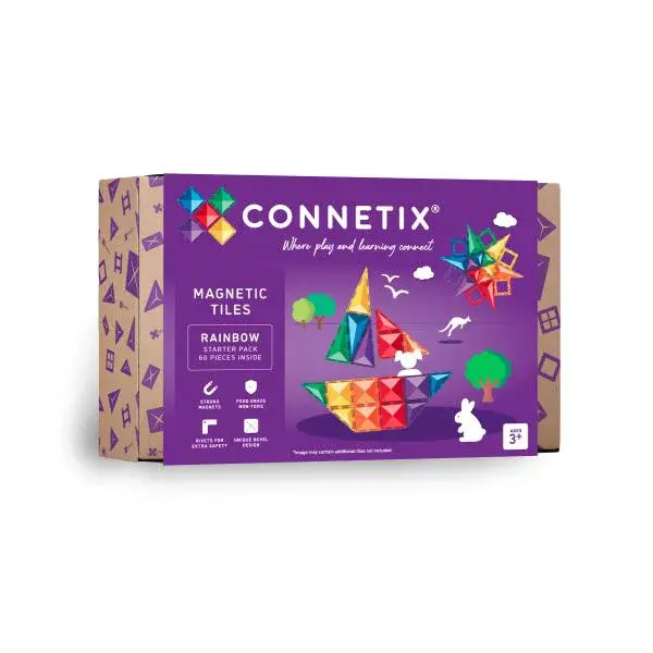 CONNETIX® Rainbow Starter Pack magnetická stavebnice 60 ks