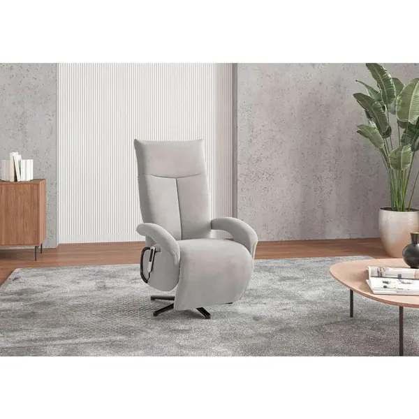 Sit & More KŘESLO, textil, barvy stříbra