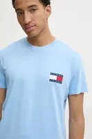 Tričko Tommy Jeans modrá barva, s potiskem, DM0DM20346