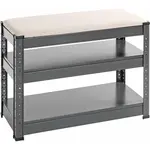 REGÁL NA BOTY, antracitová, světle šedá, 60/47/28 cm