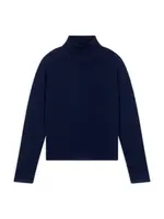 JUST CASHMERE Sveter 'Ava'  modrofialová