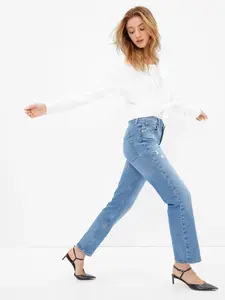 GAP Džíny straight high rise - Dámské