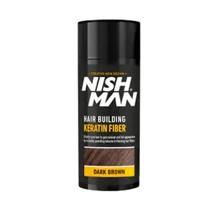 Keratínové vlákno na stavbu vlasov tmavohnedá Nishman Hair Building Keratin Fiber Dark Brown 21g