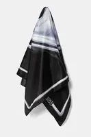 Šátek HUGO Auraize dámský, černá barva, 50535470