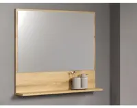 Zrkadlo s policou Pure Bliss 80 cm, dub evoke%