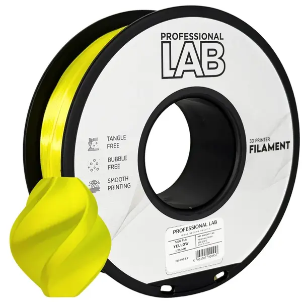 Professional Lab FG-P95-E1, 3D filament, PLA Silk, 1,75mm, 1000g, Žltý (Yellow)
