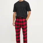 Pyžamo Hollister Co. černá barva, KI313-4027