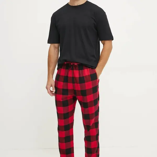 Pyžamo Hollister Co. černá barva, KI313-4027