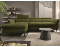 Rohová sedacia súprava Mango, machová zelená látka, ľavý roh%