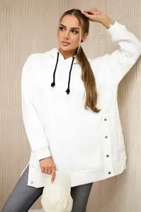 Zateplená mikina s ecru druky