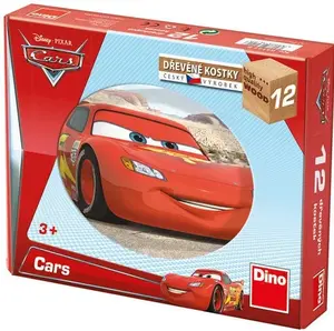 Dřevěné kostky Cars ve světě – 12 kostek (poškozená) - Disney Pixar