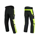 Dětské rostoucí moto kalhoty W-TEC Pinapoco černá-fluo L/XL