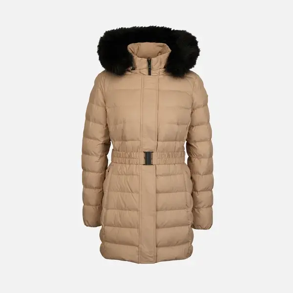 Beige Women's Down Jacket Geox Catria - Women's