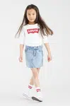Dětské tričko s dlouhým rukávem Levi's bílá barva