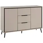 Livetastic KOMODA, černá, pískové barvy, 135/90/38 cm