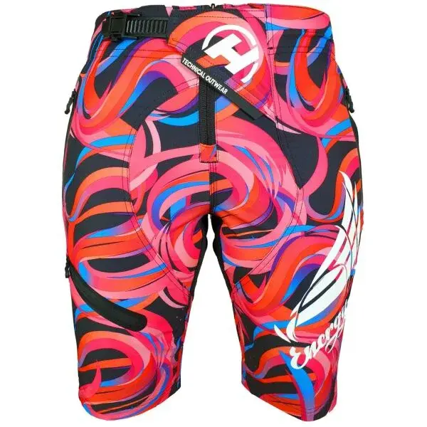 HAVEN ENERGY CRAZY Dámske krátke nohavice na bicykel, červená, veľkosť