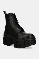 Kožené workery New Rock CRUST NEGRO + TANK CASCO NEGRO