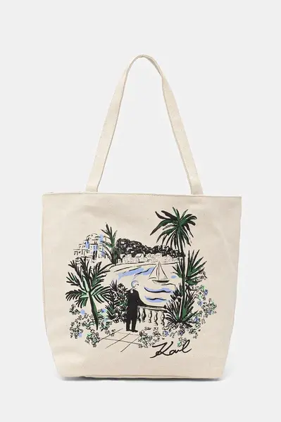 Karl Lagerfeld nákupní taška dámská bavlněná K/ESSENTIAL