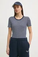 Bavlněné tričko United Colors of Benetton tmavomodrá barva, 30YSE16A0