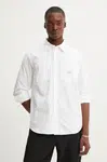 Bavlněná košile Guess Jeans bílá barva, regular, s klasickým límcem, M4YH37 WGCF1