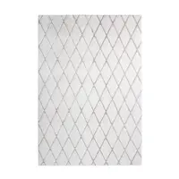 KOBEREC S VYSOKÝM VLASEM, 80/150 cm, růžová, bílá