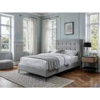 MID.YOU POSTEL BOXSPRING, 120/200 cm, světle šedá