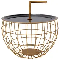 MID.YOU ODKLÁDACÍ STOLEK, černá, barvy zlata