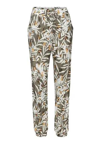 VIVANCE Nohavice  hnedá / olivová / svetlooranžová / biela