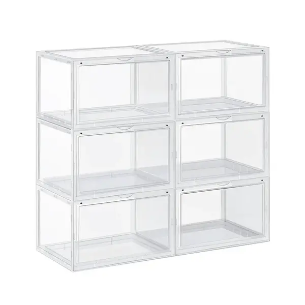 Boxxx REGÁL NA BOTY, průhledné, 72/66/28 cm