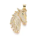 Brass Micro Pave Clear Cubic Zirconia Pendants