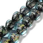 Handmade Dichroic Foil Glass Beads Strands