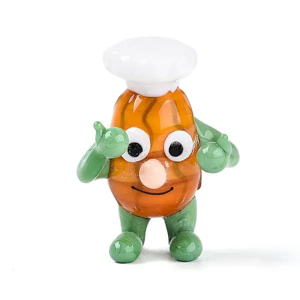 Handmade Lampwork Cartoon Chef Display Decorations