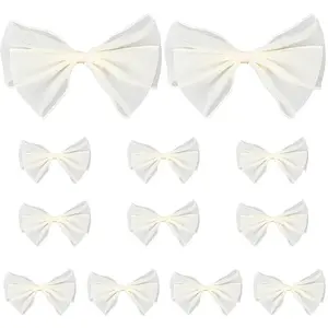 12Pcs Polyester Yarns Bowknot Ornament Accessories