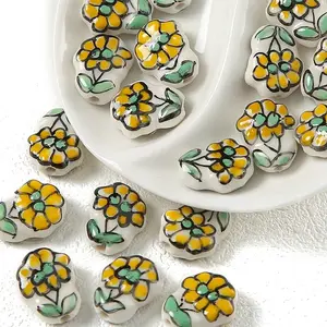 Handmade Porcelain Bright Glazed Beads
