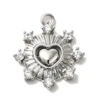 Brass Micro Pave Cubic Zirconia Charms