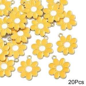 20Pcs Eco-Friendly Alloy Enamel Pendants
