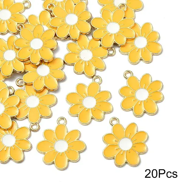 20Pcs Eco-Friendly Alloy Enamel Pendants