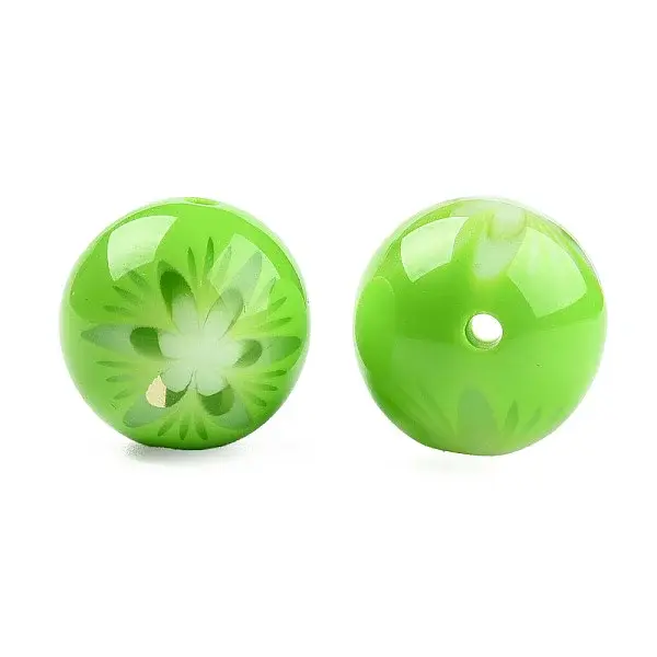 Flower Opaque Resin Beads