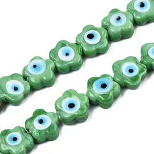 Handmade Evil Eye Lampwork Beads Strands