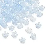 60G Baking Painted Transparent Glass Bead Caps