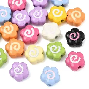 20Pcs Baking Paint Alloy Beads