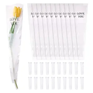 50Pcs OPP Flower Bouquet Wrapping Craft Paper