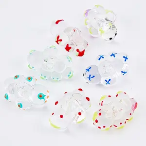 14Pcs 7 Color Transparent Acrylic Beads