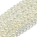 Electroplate Transparent Glass Beads Strands