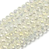 Electroplate Transparent Glass Beads Strands