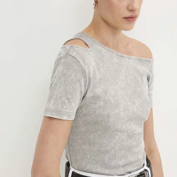 Tričko Answear.LAB šedá barva