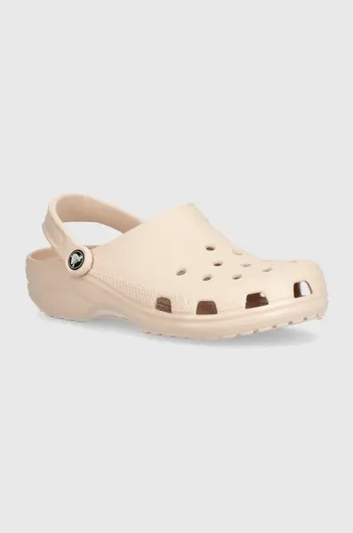 Pantofle Crocs Classic dámské, béžová barva, 10001