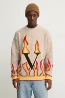 Svetr Volcom x FERGUS PURCELL pánský, béžová barva, A0732400