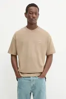 Bavlněné tričko Samsoe Samsoe JOEL pánské, béžová barva, M22300126
