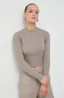 Bavlněný svetr Guess MARIE hnědá barva, lehký, W4RR24 Z3C71